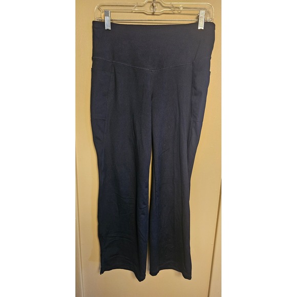 Jockey Pocket Yoga Pants Bootcut High Waist‎ Athletic Navy Blue Medium - Picture 1 of 5